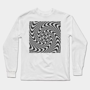 black and white grid storm Long Sleeve T-Shirt